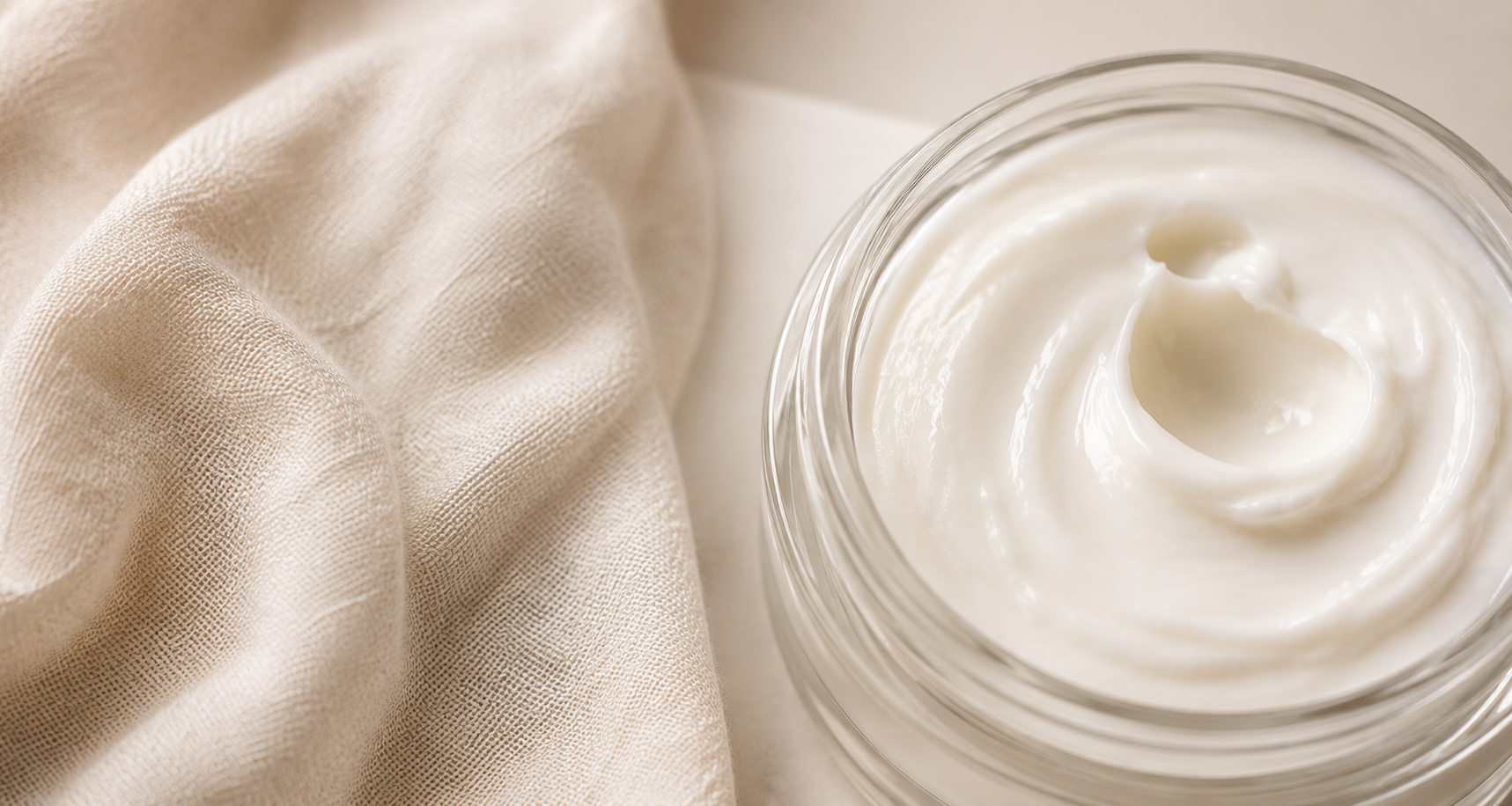 open jar of skincare cream